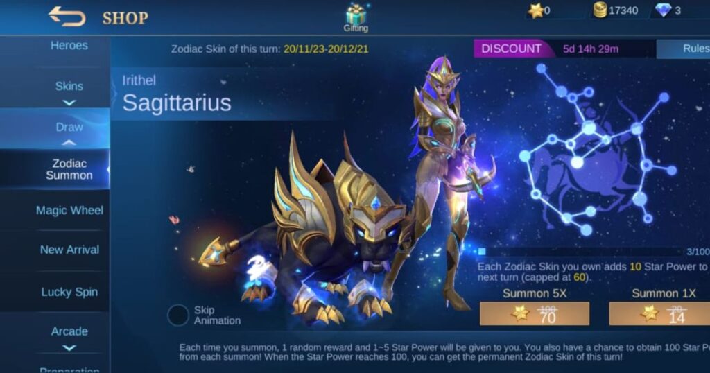 Fakta Skin Zodiak MLBB