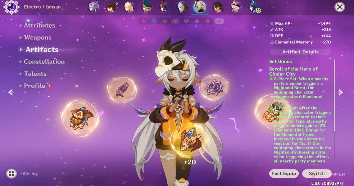 Build Iansan Genshin Impact