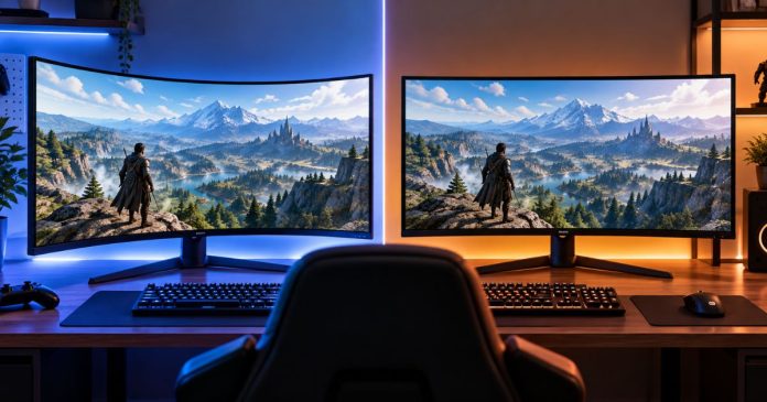 Monitor Melengkung vs Monitor Datar