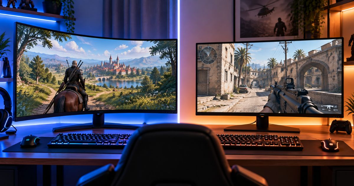perbedaan Monitor Melengkung vs Monitor Datar